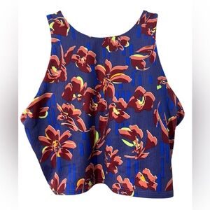 Athleta Floral Sleeveless Top Crop